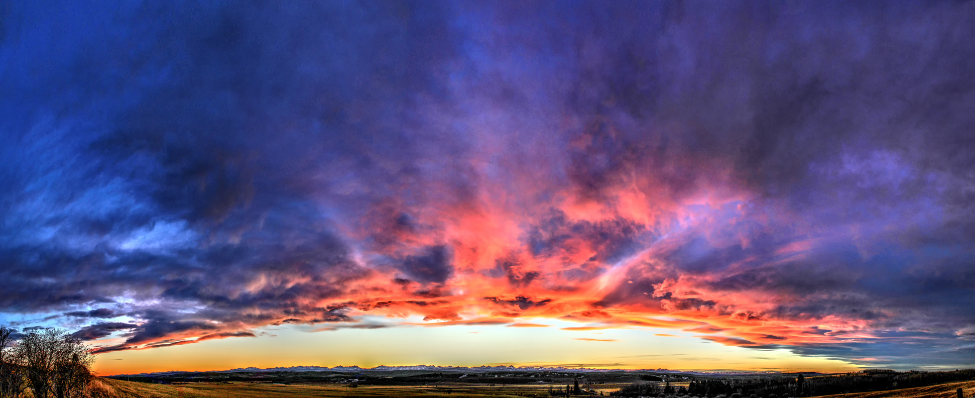 Chinook Arch Sunset - Near Priddis, Alberta